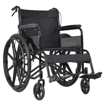 揽康手动轮椅折叠轻便老人轮椅车